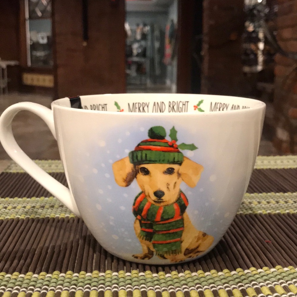 NWT Portobello By Design Dachshund Holiday Mug